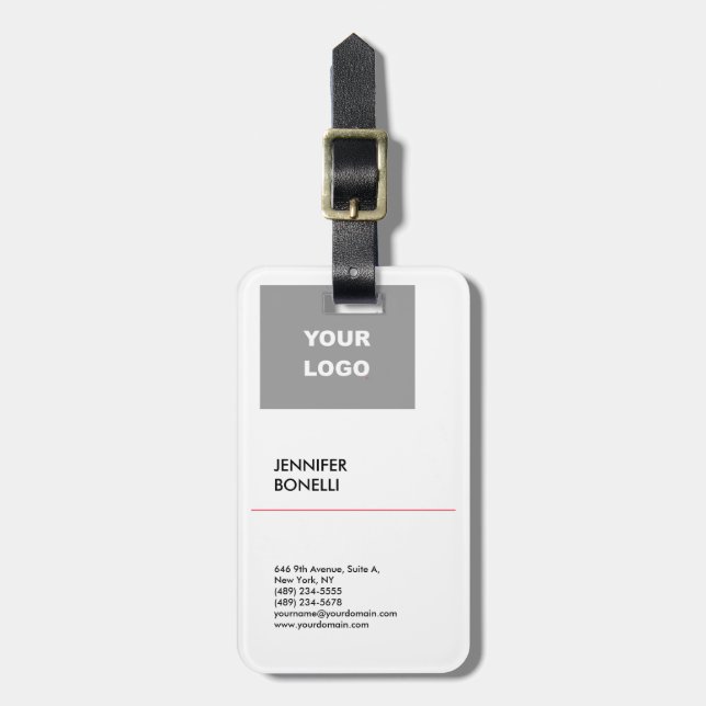 Beruflich schlicht minimalistisch-modern hinzufüge gepäckanhänger (Vorderseite vertikal)