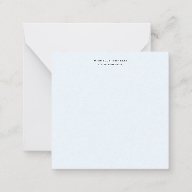 Beruflich Schlichte Moderne Minimalistische Alice  Mitteilungskarte (Vorderseite)