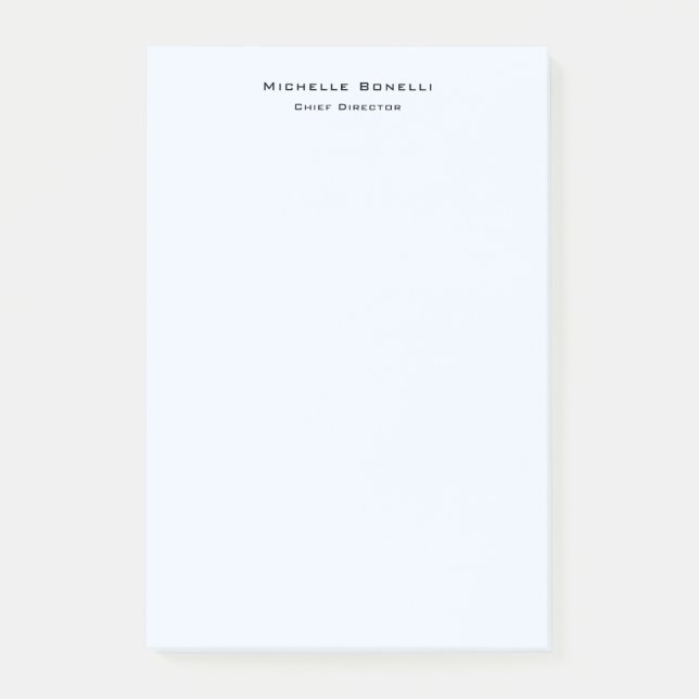 Beruflich Schlichte Moderne Minimalistische Alice  Post-it Klebezettel (Vorderseite)