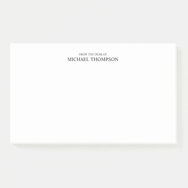 Beruflich Schwarz/Weiß Post-it Klebezettel (Vorderseite)