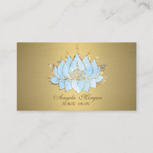 Beruflich Simple Blue Lotus Gold Visitenkarte