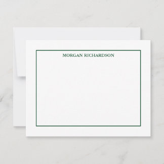 Beruflich Simple Hunter Green Personalisiert Mitteilungskarte