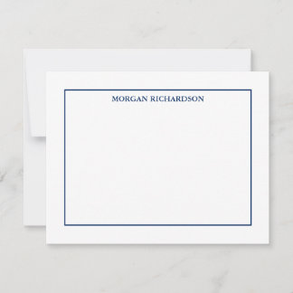 Beruflich Simple Navy Blue Personalisiert Mitteilungskarte