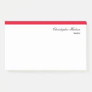 Beruflich Simple Schlicht Real Anwesen Red White Post-it Klebezettel