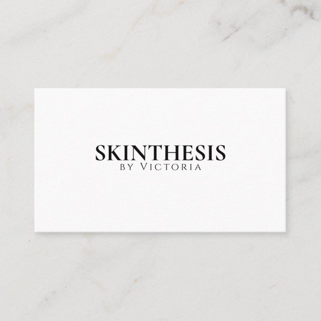 Beruflich Sleek Minimalistisch Luxus Hautpflege Visitenkarte (Vorderseite)