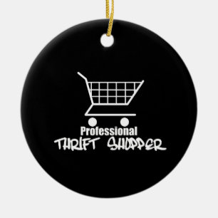 Beruflich Thrift Shopper Keramik Ornament