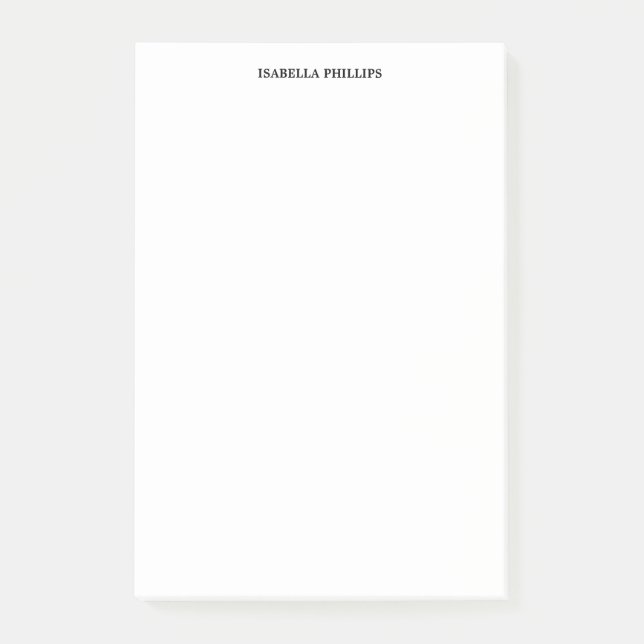Beruflich-weiß Minimalistisch Schlicht kreativ Post-it Klebezettel (Vorderseite)