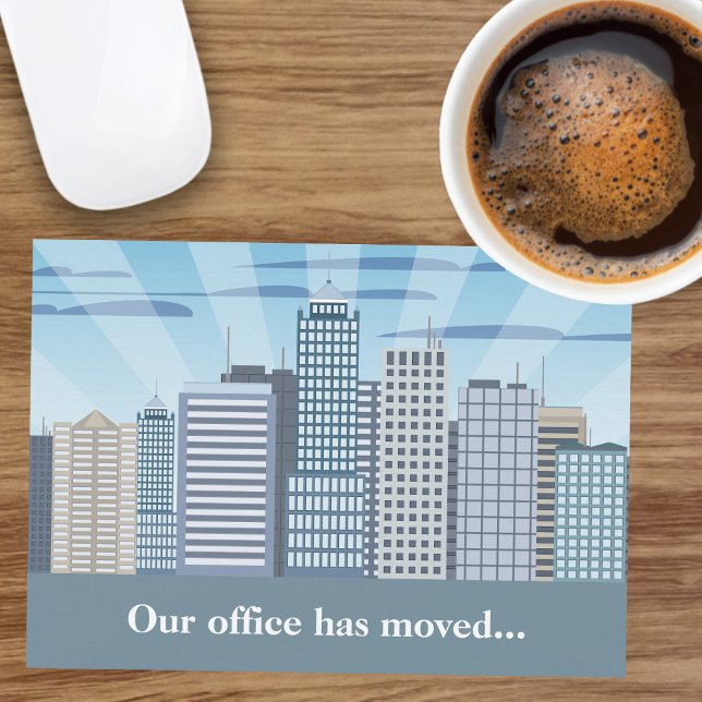 Berufliche Adressenänderung Modernes Office-Moving Ankündigung (Von Creator hochgeladen)