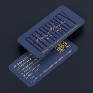 Berufliche Anwaltskanzlei Dark Blue Modern Visitenkarte
