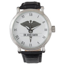 Berufliche Ärztliche Kadukus Schwarz-weiß Männer Armbanduhr