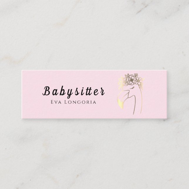 Berufliche Babysitter-Dienste - Zuverlässige Betre Mini Visitenkarte (Vorderseite)