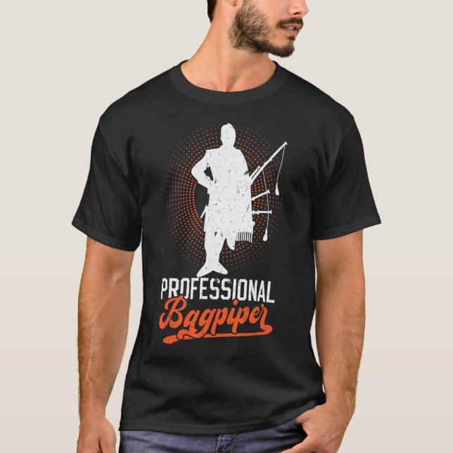 Berufliche Bagpiper T-Shirt (Vorderseite)