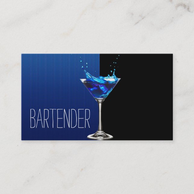 Berufliche Barkeeper-Visitenkarte Visitenkarte (Vorderseite)