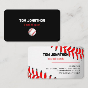 berufliche Baseball Coach Business Card Visitenkarte