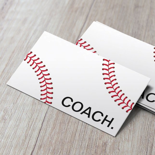 Berufliche Baseball Coach Sport Instruktion Visitenkarte (Von Creator hochgeladen)