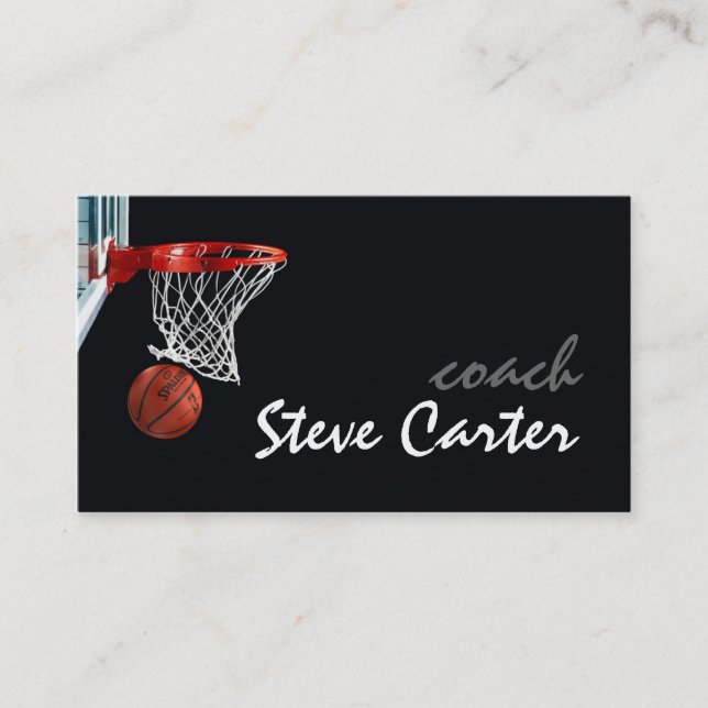 Berufliche Basketball-Trainer-/Spieler-Karte Visitenkarte (Vorderseite)