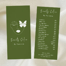 Berufliche Beauty Salon Preislisten Werbekarte