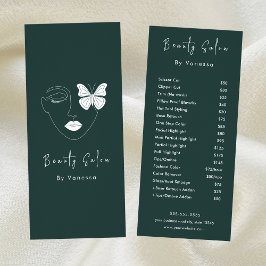 Berufliche Beauty Salon Preislisten Werbekarte