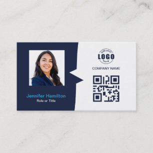 Berufliche benutzerdefinierte QRCode-Foto Dunkle b Visitenkarte