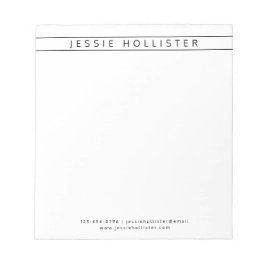 Berufliche Bezeichnung und Informationen Notizblock