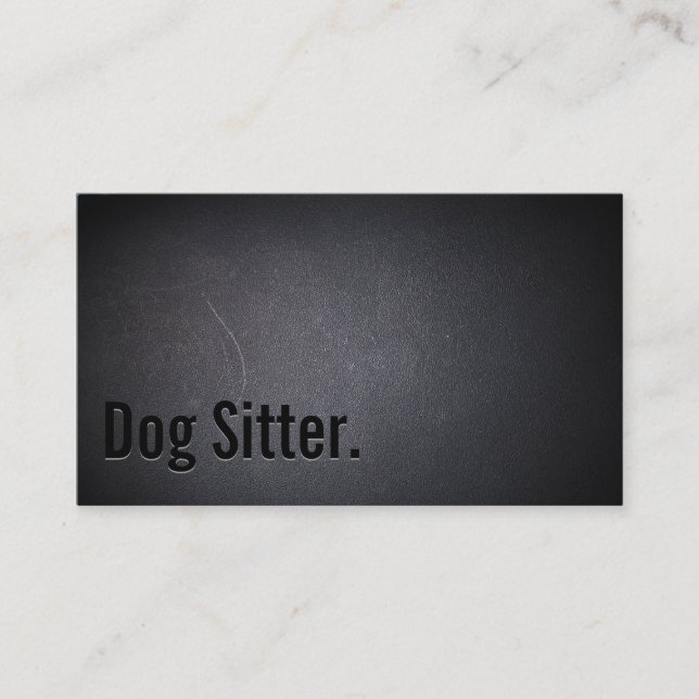 Berufliche Black Out Dog Sitter Visitenkarte (Vorderseite)