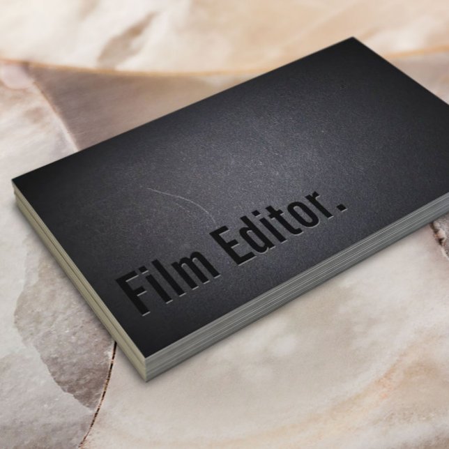 Berufliche Black Out Film Editor Business Card Visitenkarte (Von Creator hochgeladen)