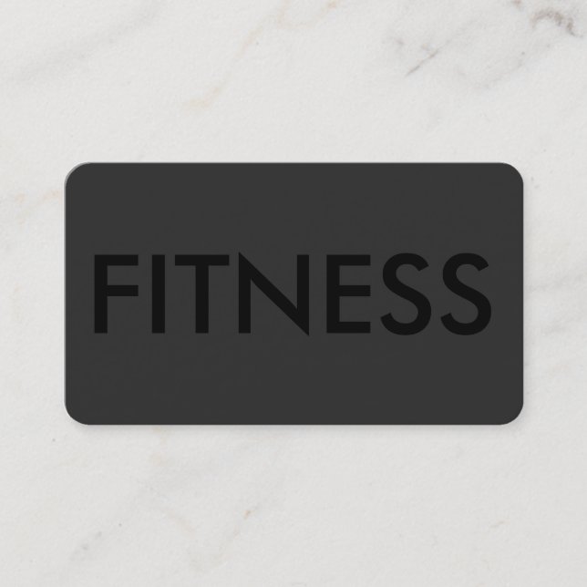 Berufliche Black Out Fitness Sport Business Card Visitenkarte (Vorderseite)