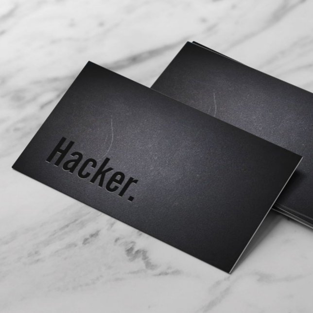 Berufliche Black Out Hacker Business Card Visitenkarte (Von Creator hochgeladen)