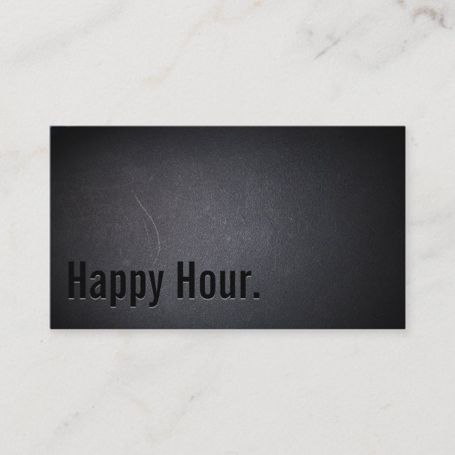 Berufliche Black Out Liquor Bar Business Card Visitenkarte (Vorderseite)