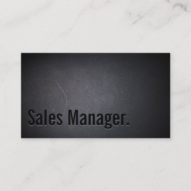 Berufliche Black Out Sales Manager-Visitenkarte Visitenkarte (Vorderseite)
