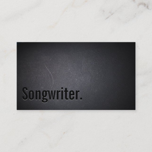 Berufliche Black Out Songwriter-Visitenkarte Visitenkarte (Vorderseite)