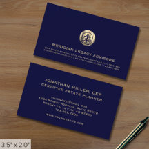 Berufliche Blue/Gold Business Card