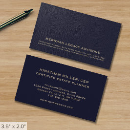 Berufliche Blue/Gold Business Card Visitenkarte