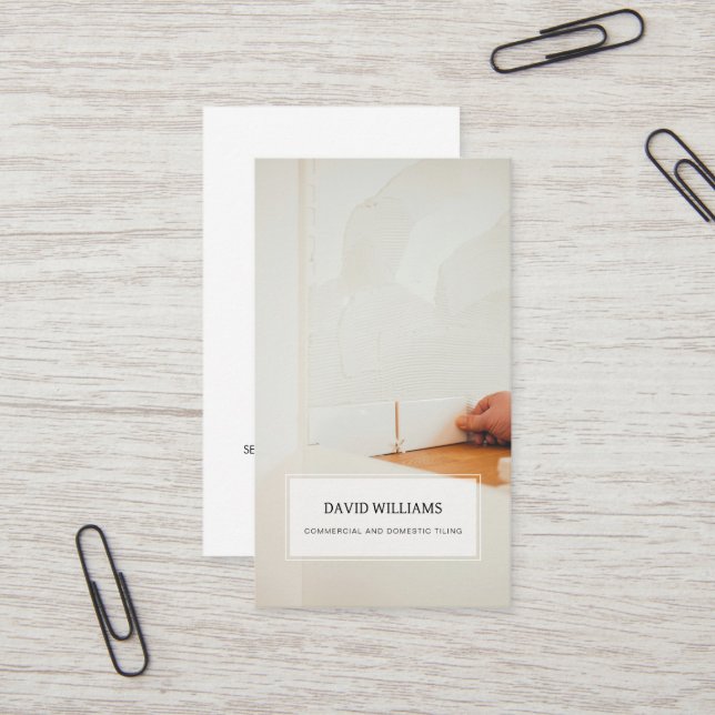 Berufliche Bodenbelag- und TilerVisitenkarte Visitenkarte (Vorderseite/Rückseite Beispiel)