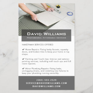 Berufliche Bodendienste und Tiler-Handyman Flyer