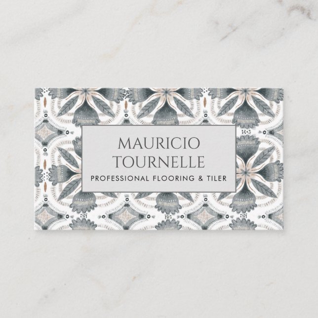 Berufliche Bodenverkleidung Visitenkarte (Vorderseite)