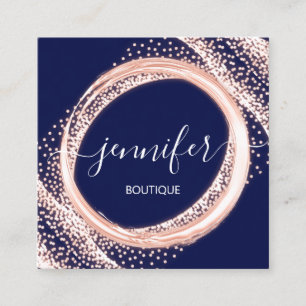 Berufliche Boutique Shop Beauty Rose Quadratische Visitenkarte