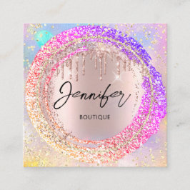 Berufliche Boutique Shop QR-Code Logo Quadratische Visitenkarte