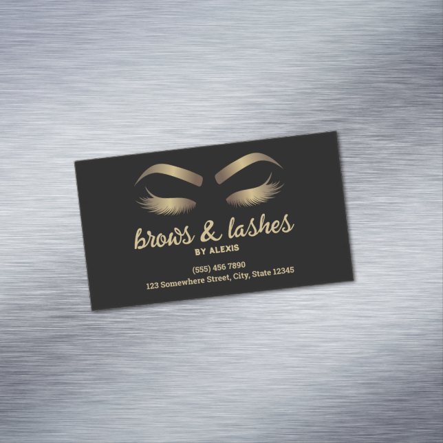 Berufliche Brow und Lash Magnetische Visitenkarte (Beispiel)