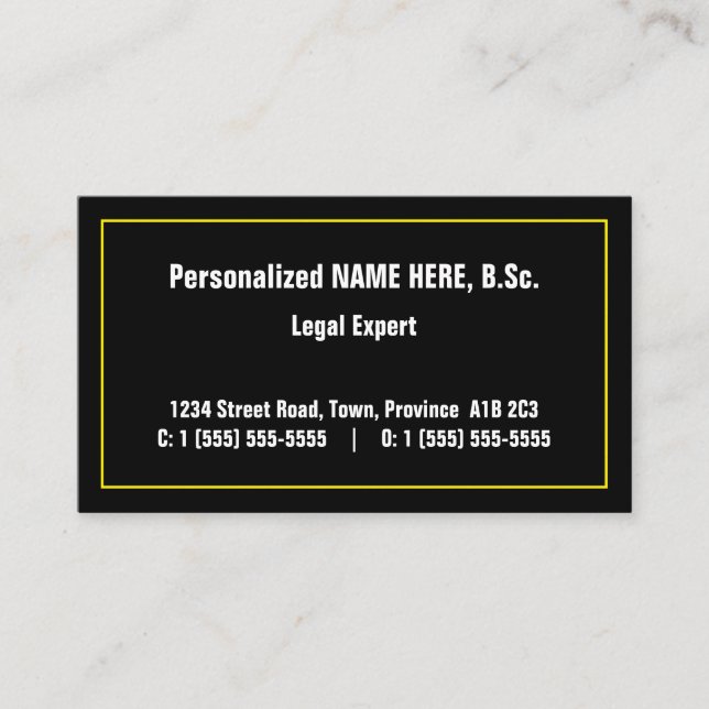 Berufliche Business Card Visitenkarte (Vorderseite)