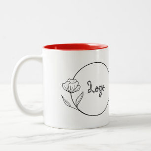 Berufliche Business-Logos Moderne und QR-Tasse Zweifarbige Tasse