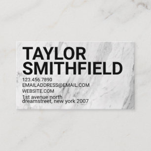 Berufliche Busse aus schwarzem und weißem Marmor Visitenkarte