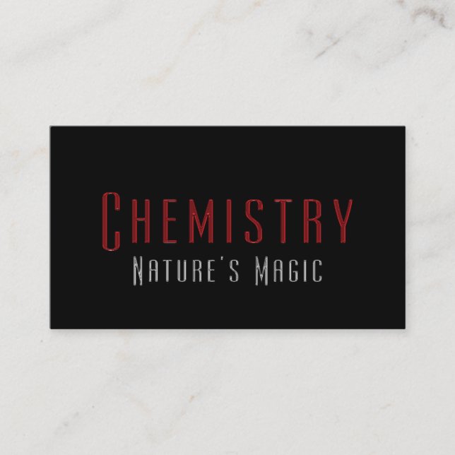 Berufliche Chemiker-Chemie-Geschäfts-Karten Visitenkarte (Vorderseite)