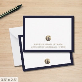 Berufliche "Custom Gold"-Logo-Business-Note Mitteilungskarte