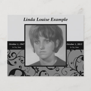 berufliche Damast-Gedenkkarte