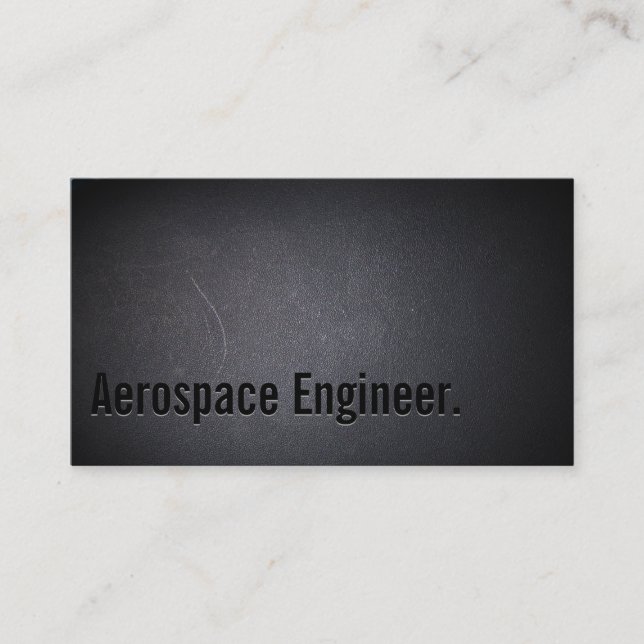 Berufliche Dark Aerospace Engineer Business Card Visitenkarte (Vorderseite)