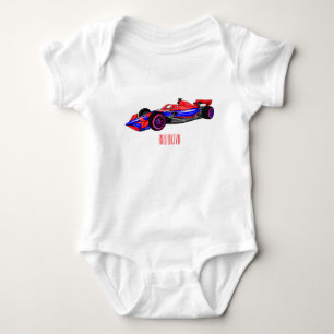 Berufliche Darstellung des Cartoon von Rennfahrzeu Baby Strampler