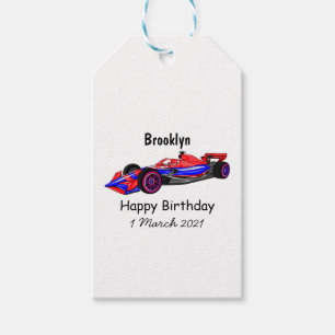 Berufliche Darstellung des Cartoon von Rennfahrzeu Geschenkanhänger