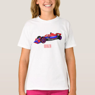 Berufliche Darstellung des Cartoon von Rennfahrzeu T-Shirt