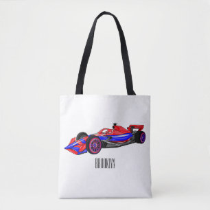 Berufliche Darstellung des Cartoon von Rennfahrzeu Tasche